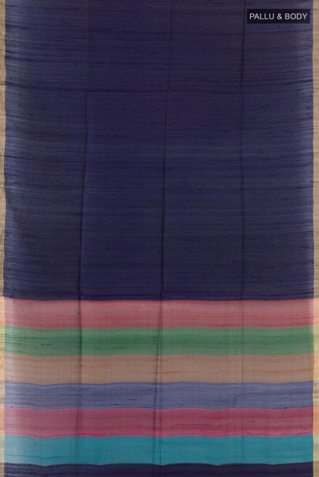 Dark Blue Raw Silk Saree