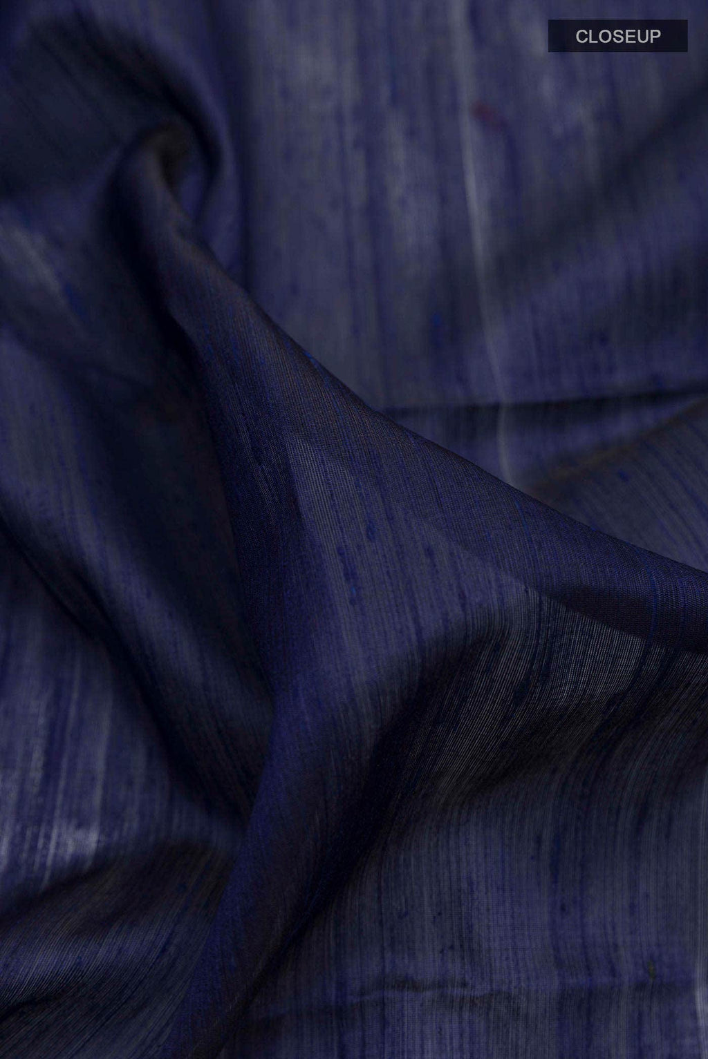 Navy Blue Raw Silk Saree