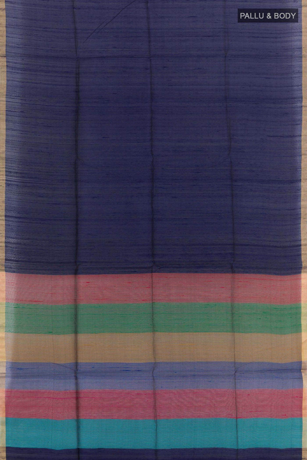 Navy Blue Raw Silk Saree