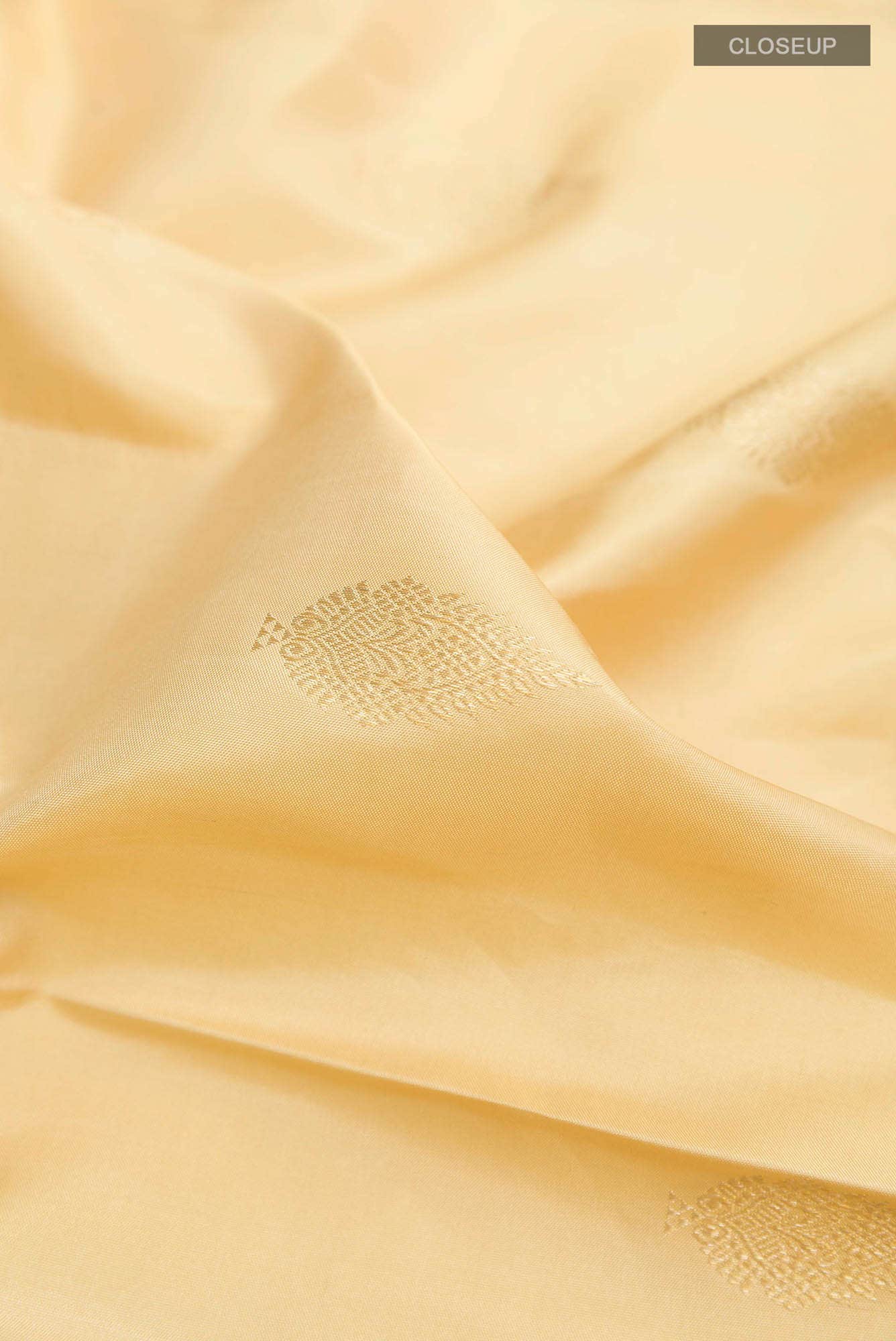 Beige Kanchipuram Silk Saree