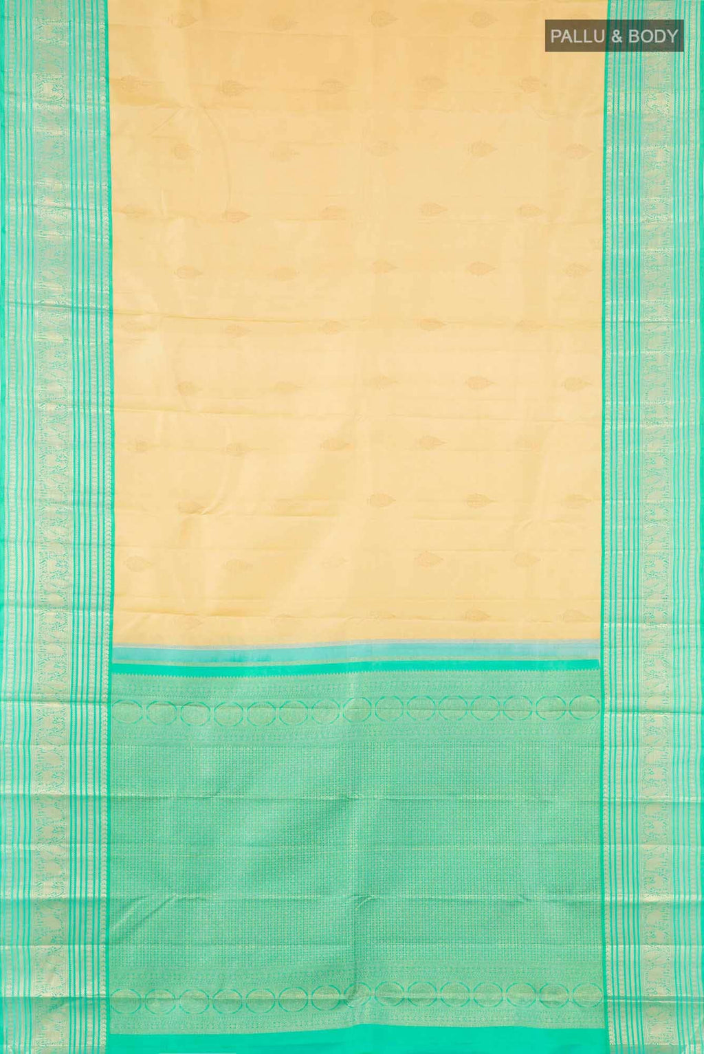 Beige Kanchipuram Silk Saree