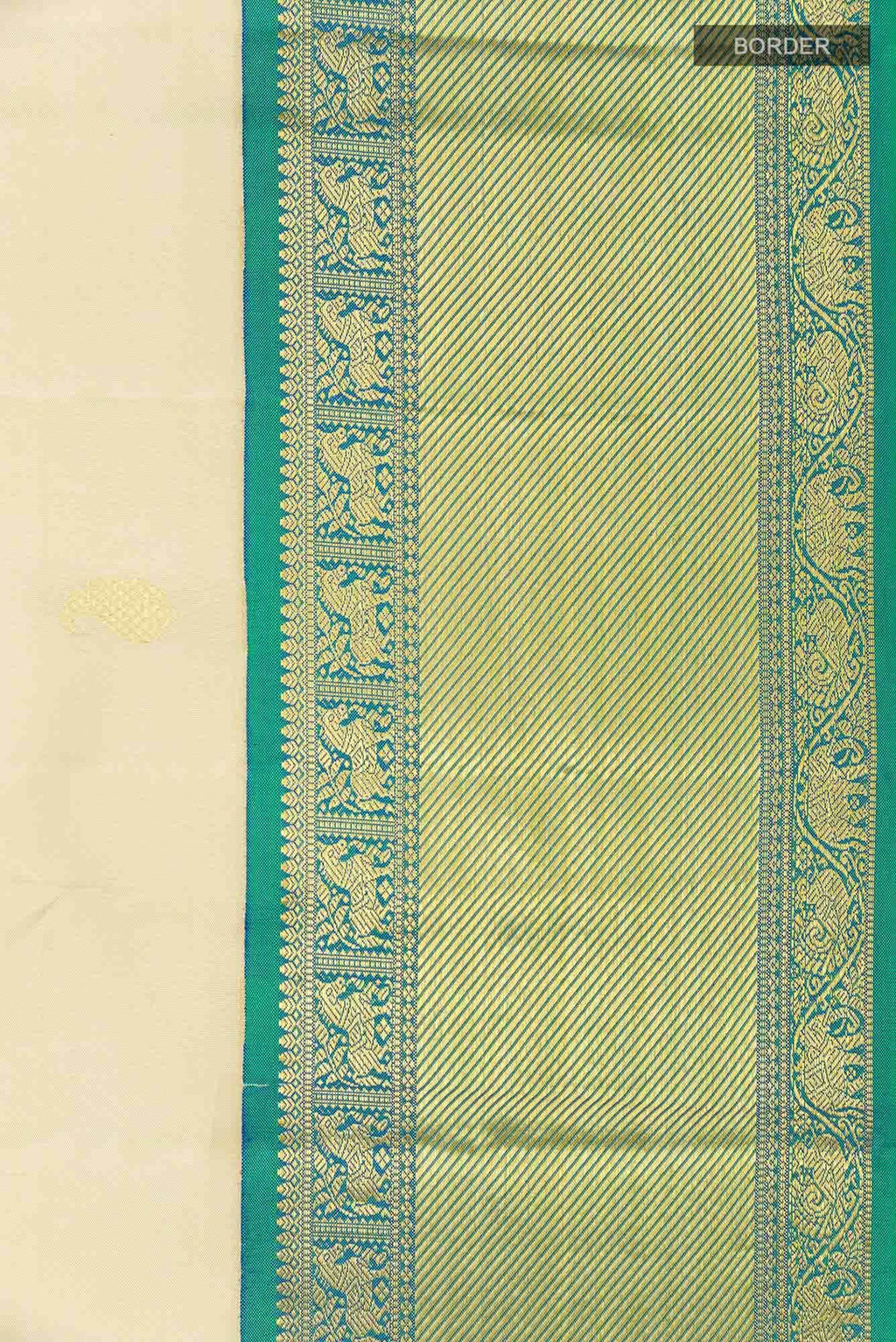 Beige Kanchipuram Silk Saree