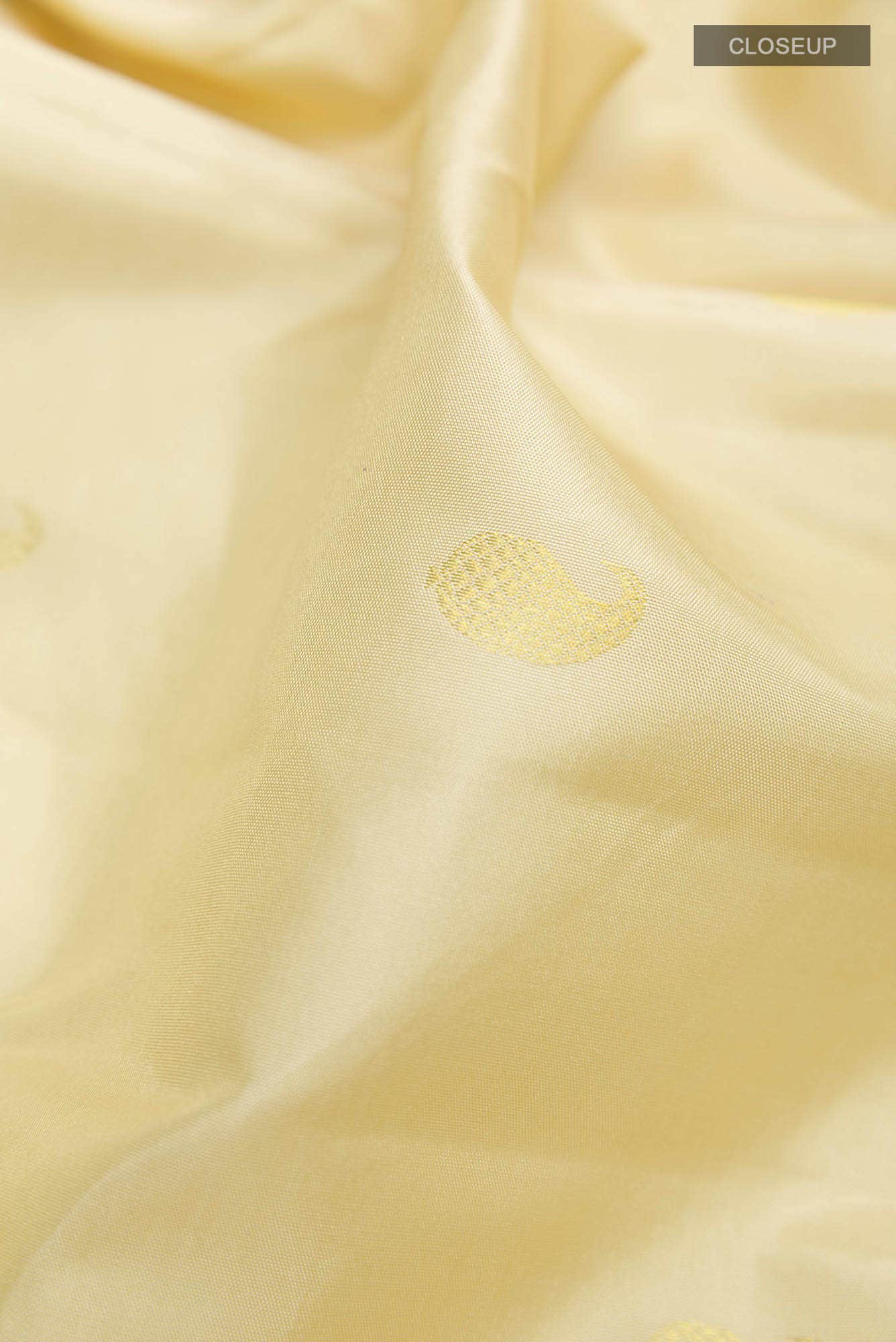 Beige Kanchipuram Silk Saree