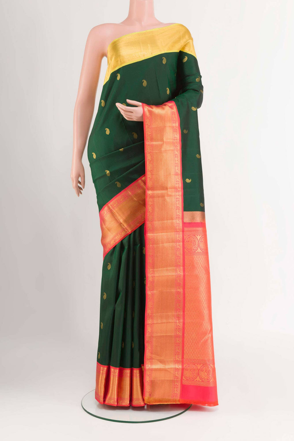Green Kanchipuram Saree