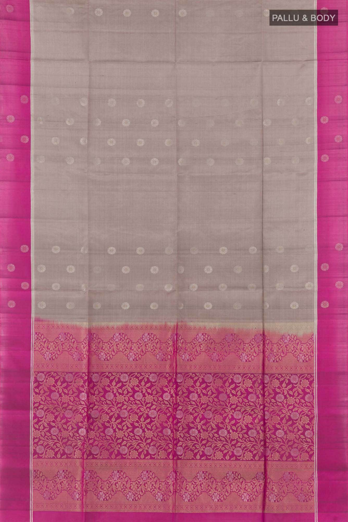 Grey Soft Silk Saree