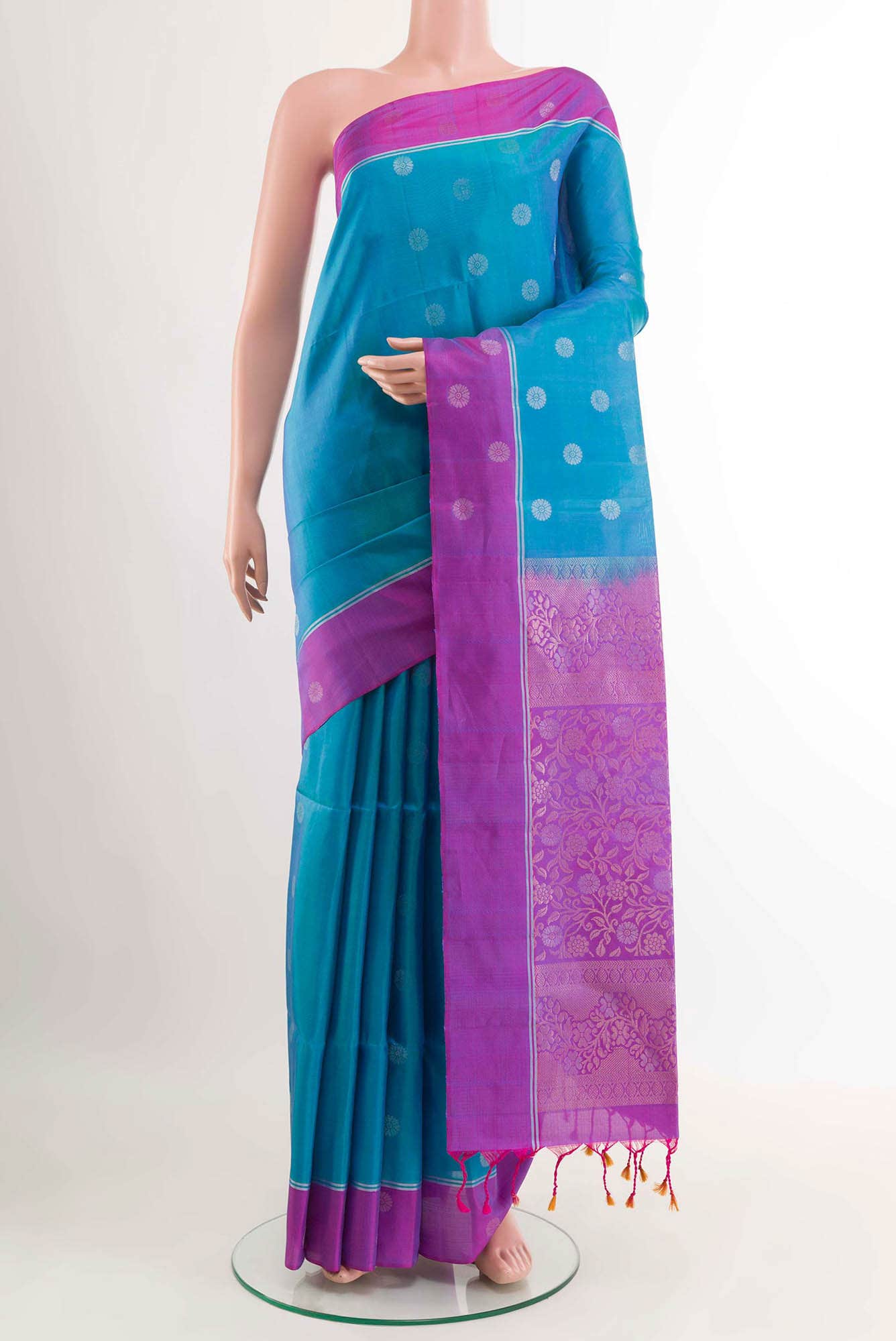 Blue Soft Silk Saree