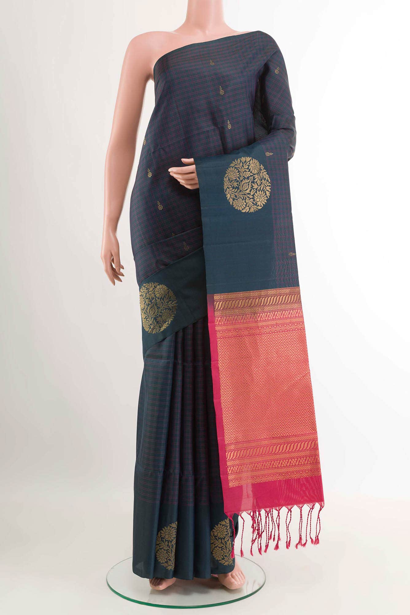 Navy Blue Soft Silk Saree