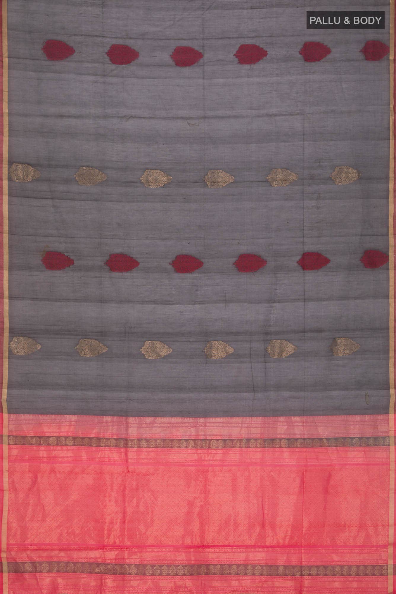 Grey Silk Cotton Saree