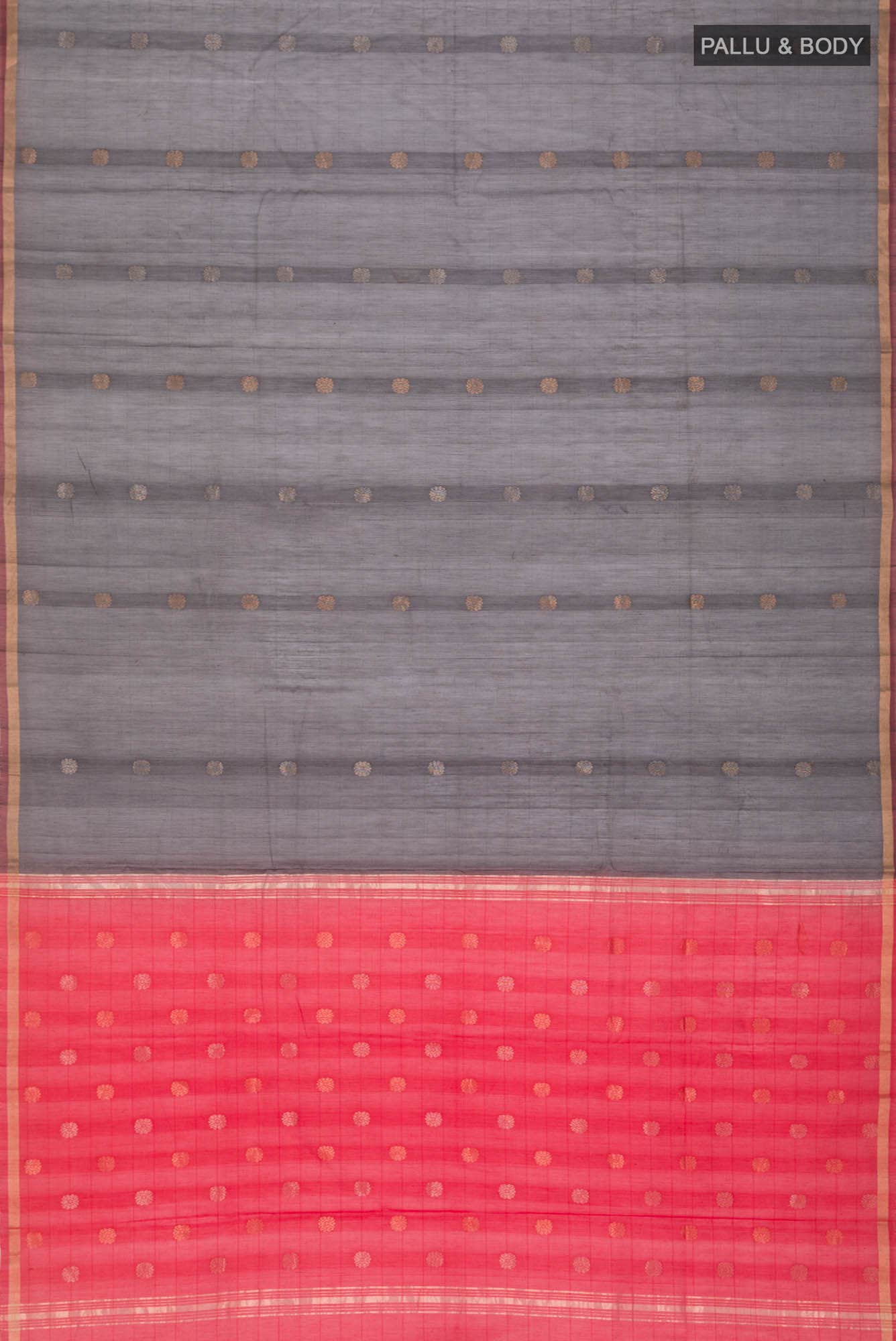 Grey Silk Cotton Saree