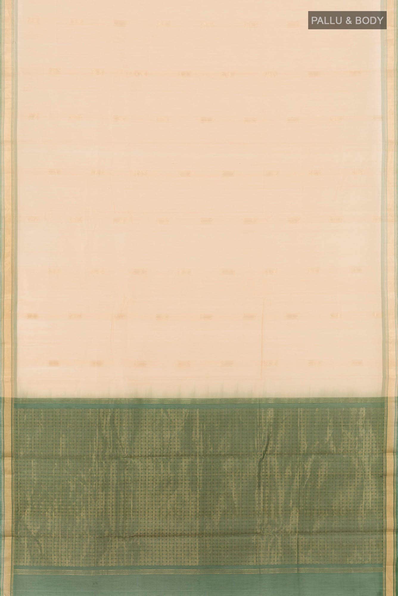Beige Blended Kora Cotton Saree
