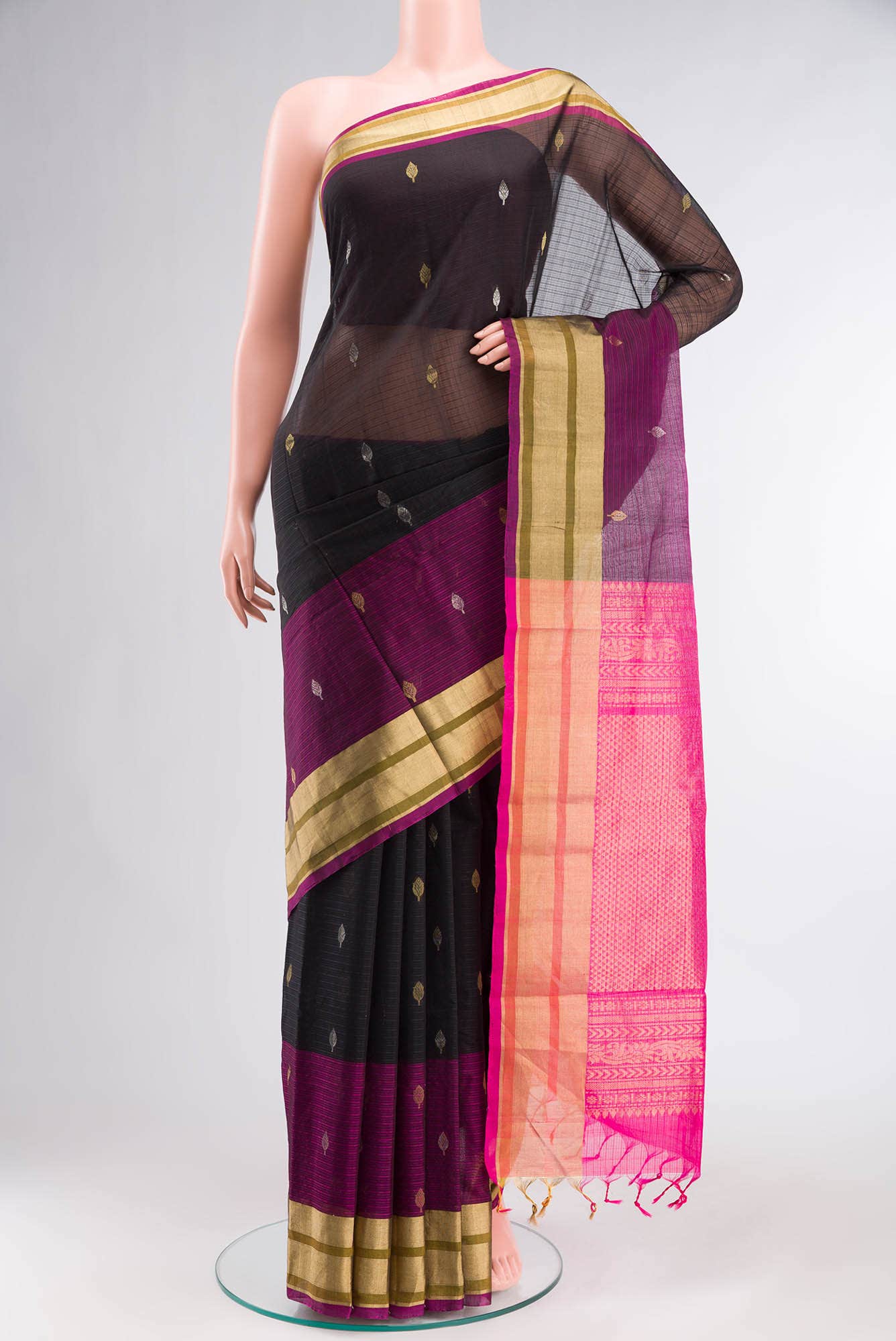 Black Silk Cotton Saree