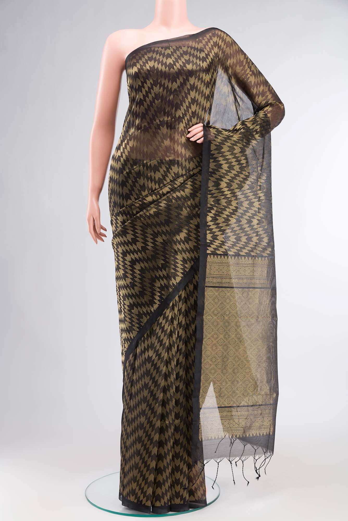 Black Silk Cotton Saree