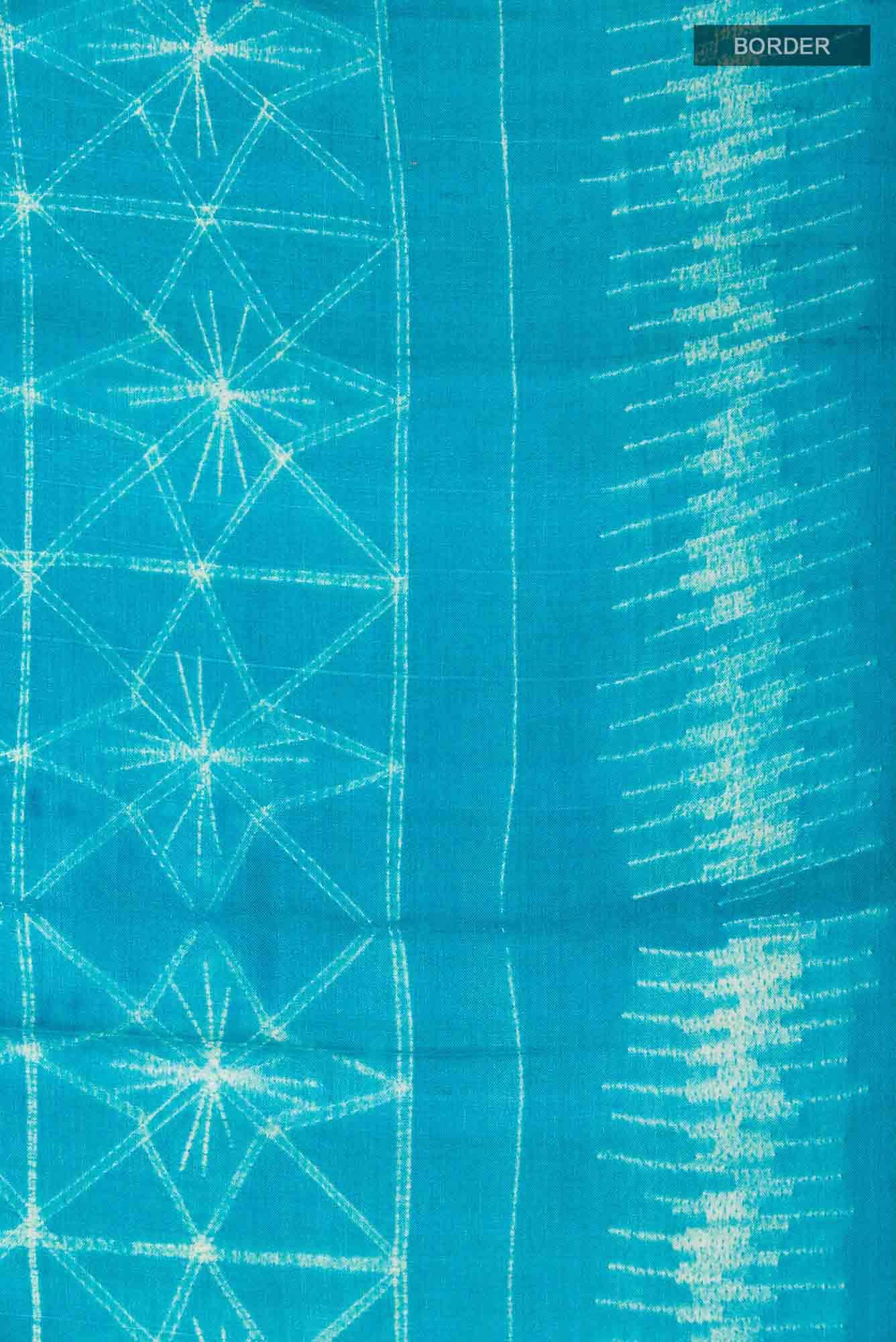 Blue Tussar Saree