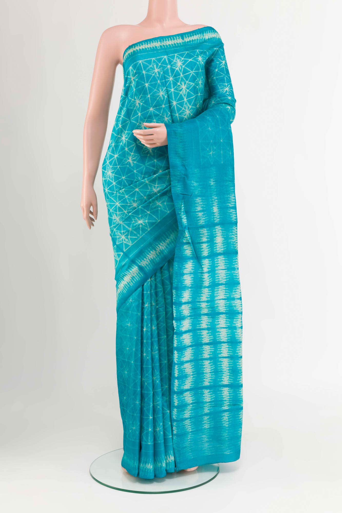 Blue Tussar Saree