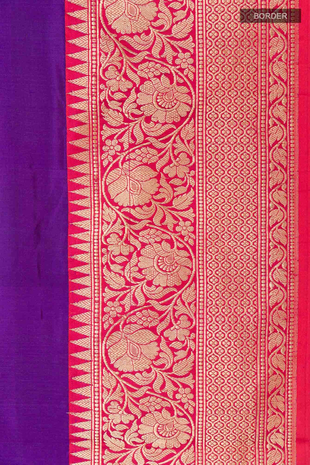 Purple Banarasi Katan Silk Saree