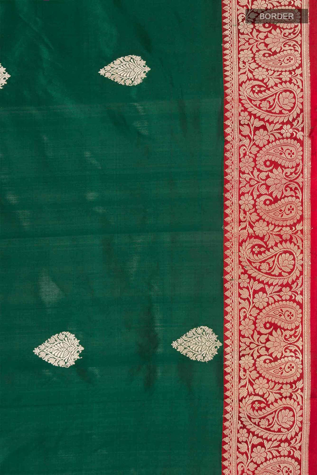 Green Banarasi Katan Silk Saree