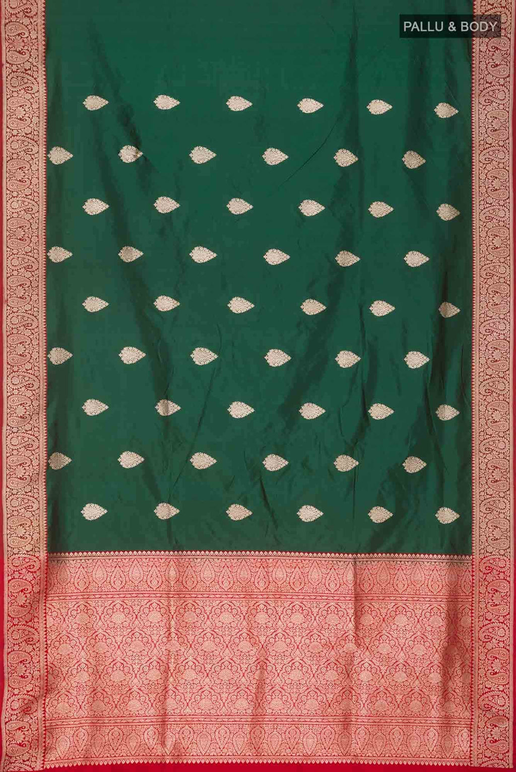 Green Banarasi Katan Silk Saree