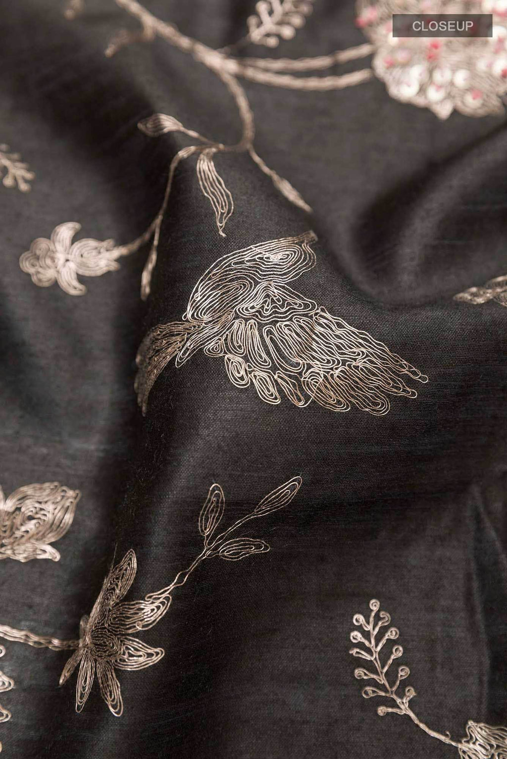 Black Tussar Saree
