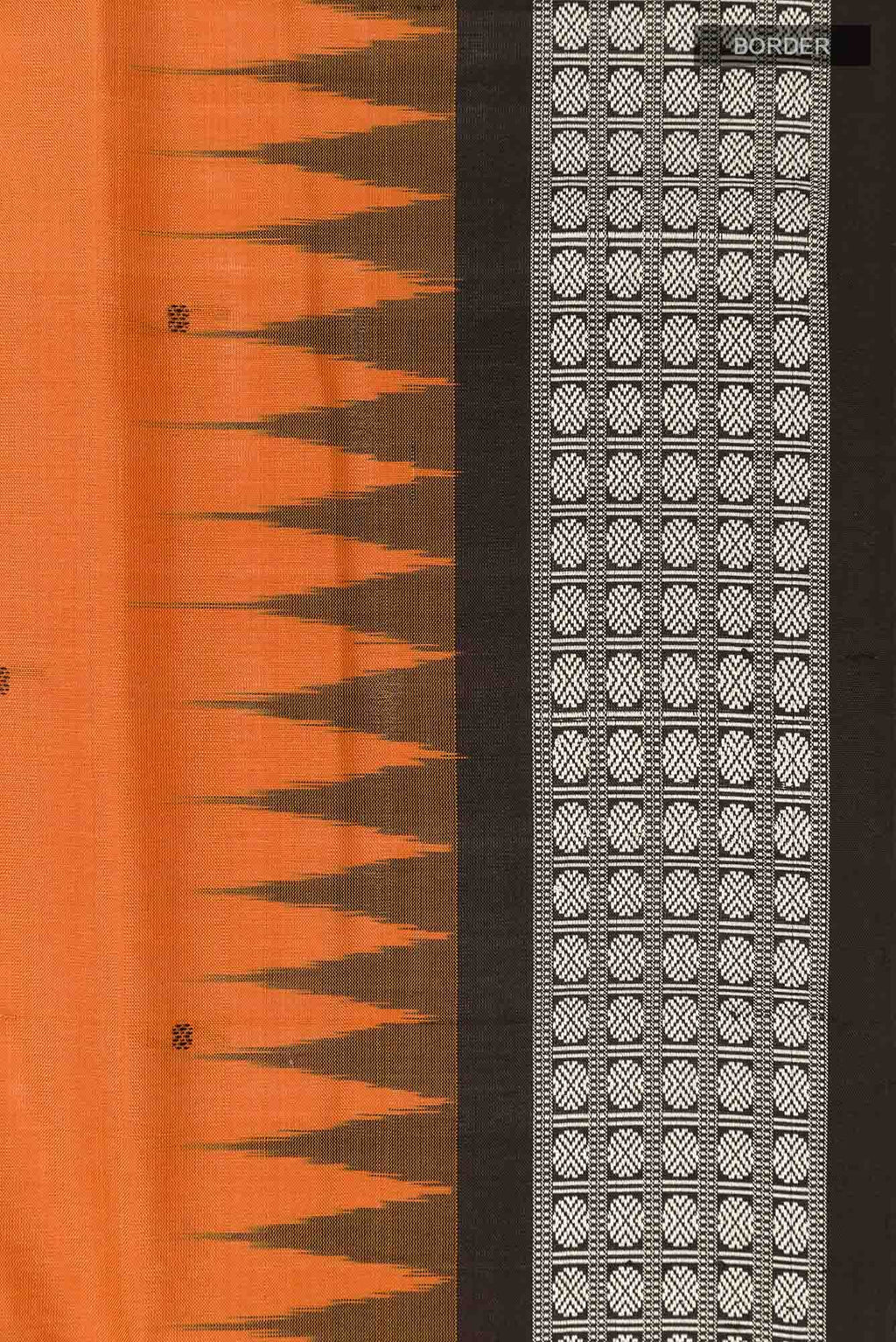 Rust Orissa Silk Saree