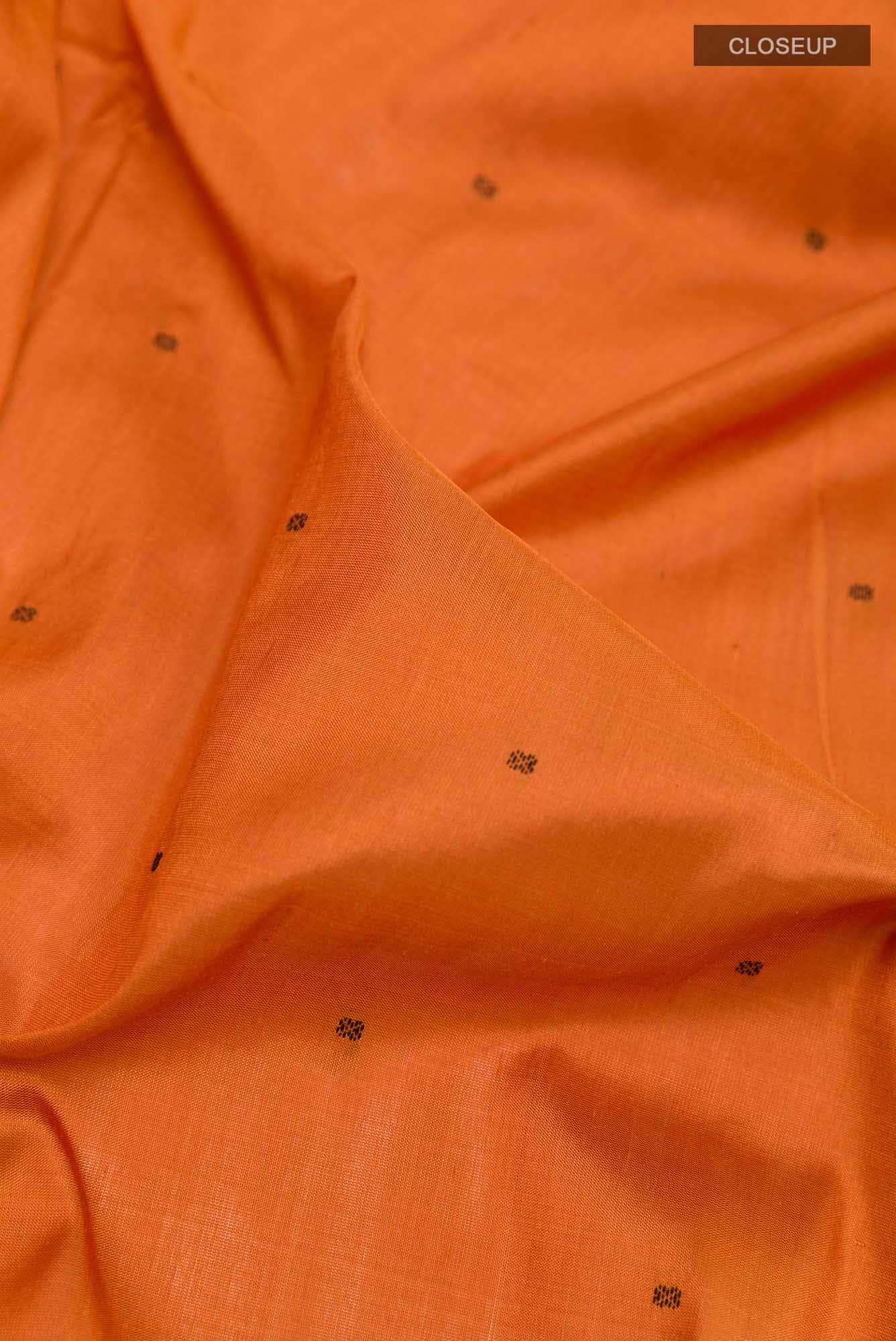 Rust Orissa Silk Saree