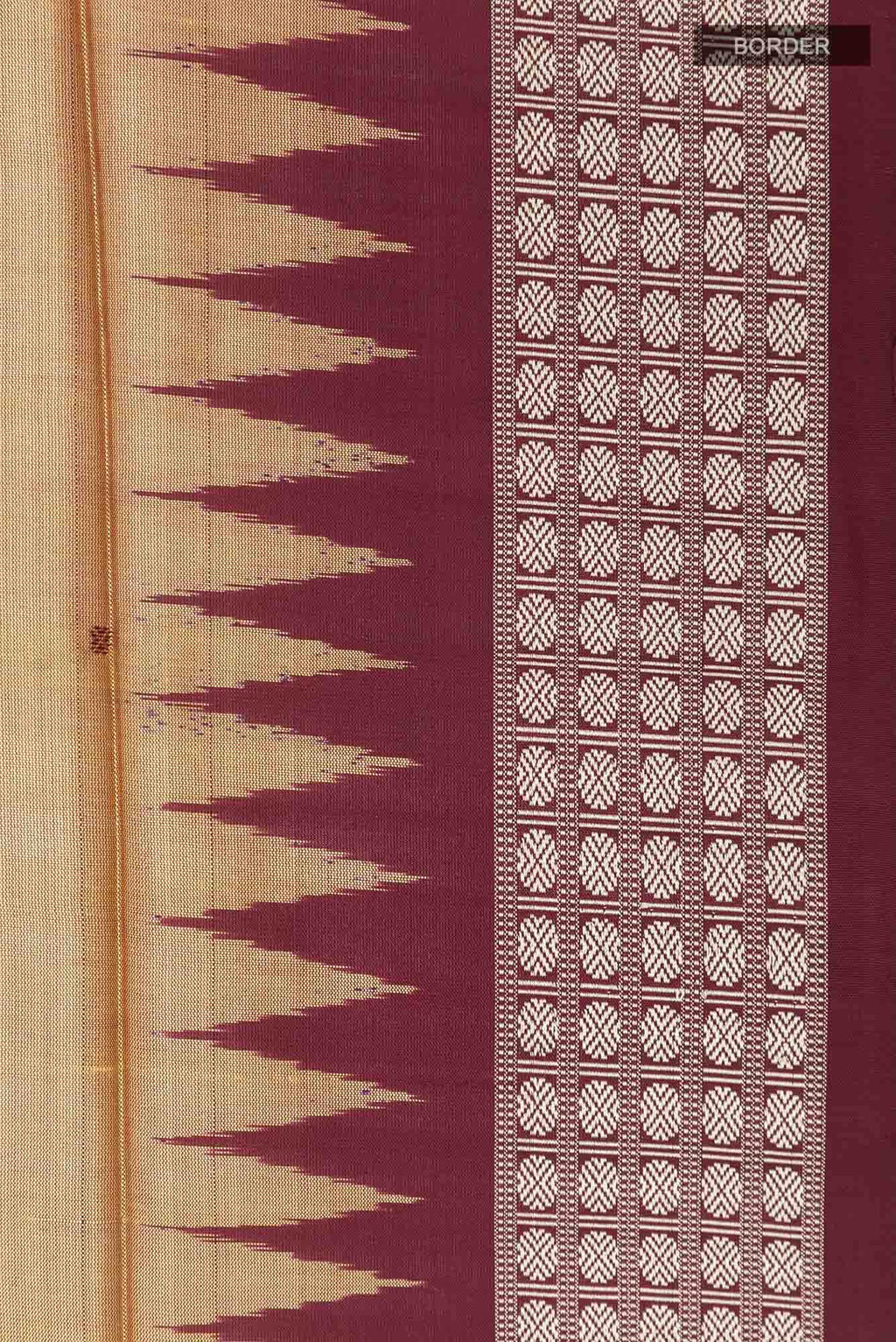 Beige Orissa Silk Saree