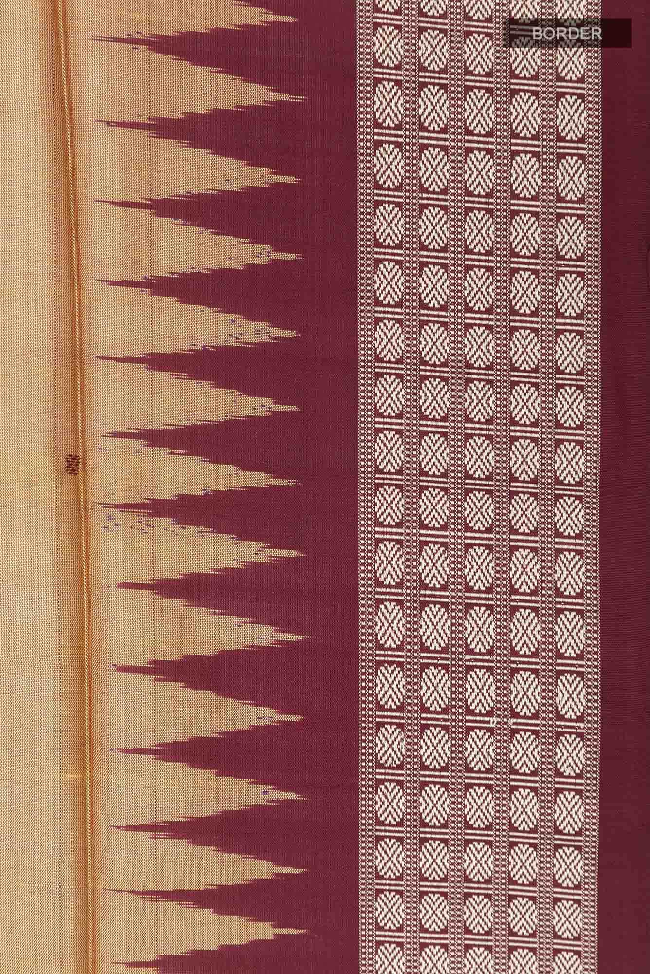 Beige Orissa Silk Saree