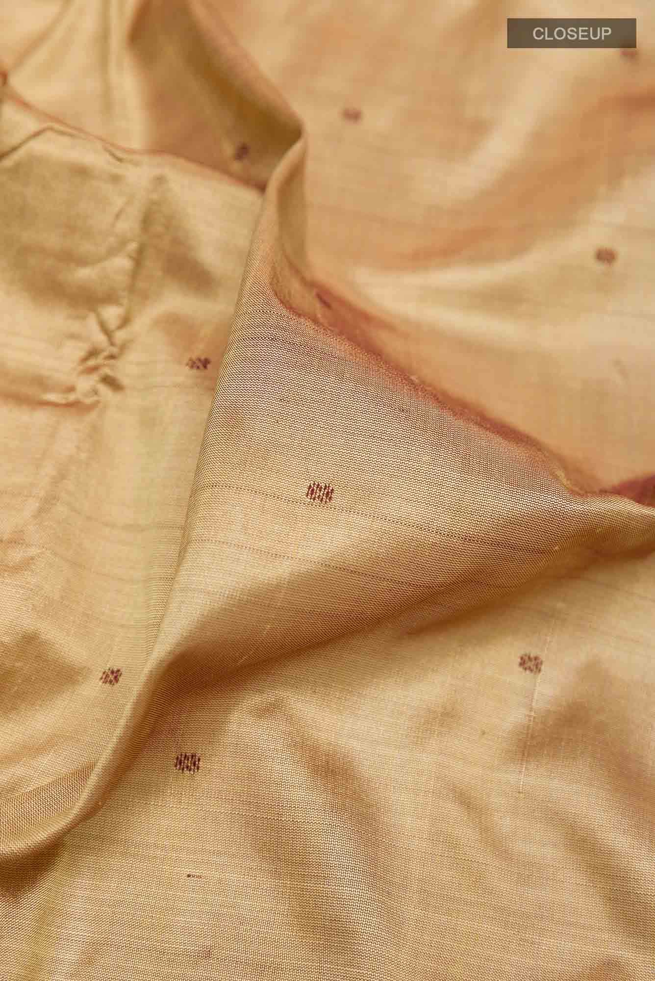 Beige Orissa Silk Saree