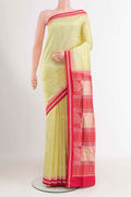 Lemon Yellow Orissa Silk Saree