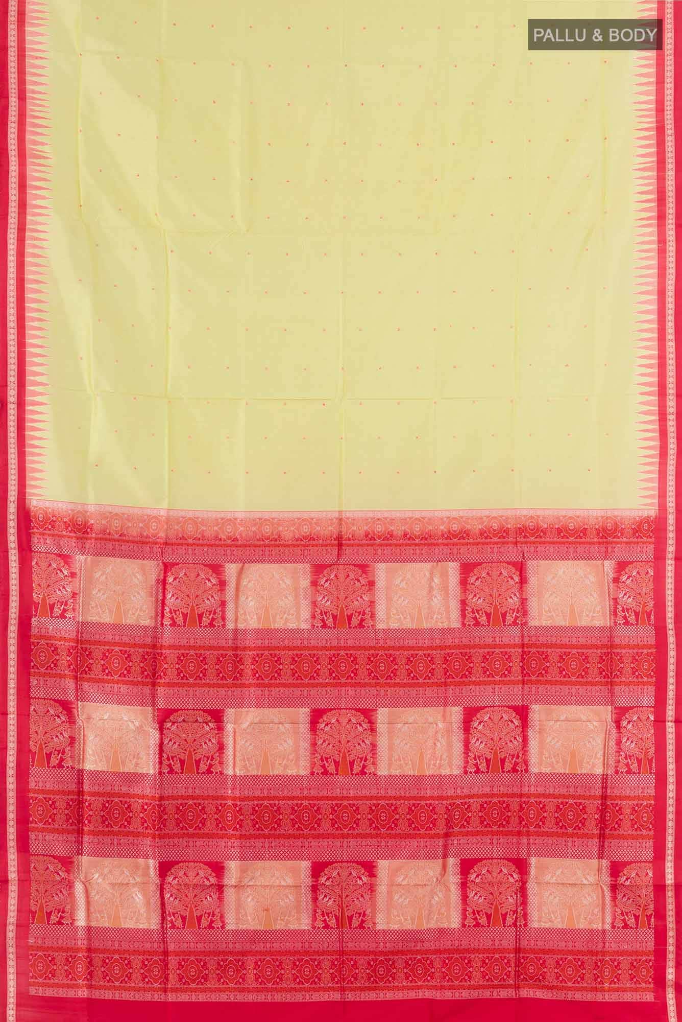 Beige Orissa Silk Saree