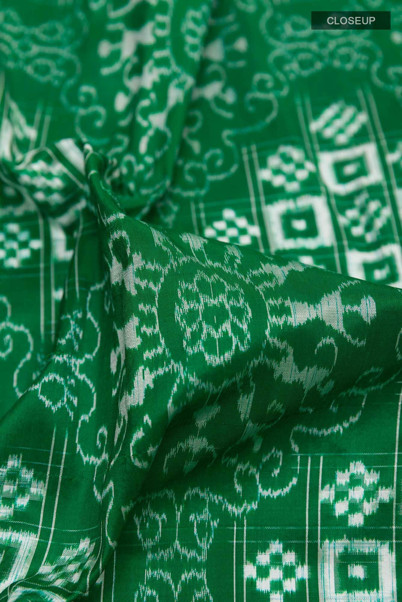 Green Orissa Silk Saree