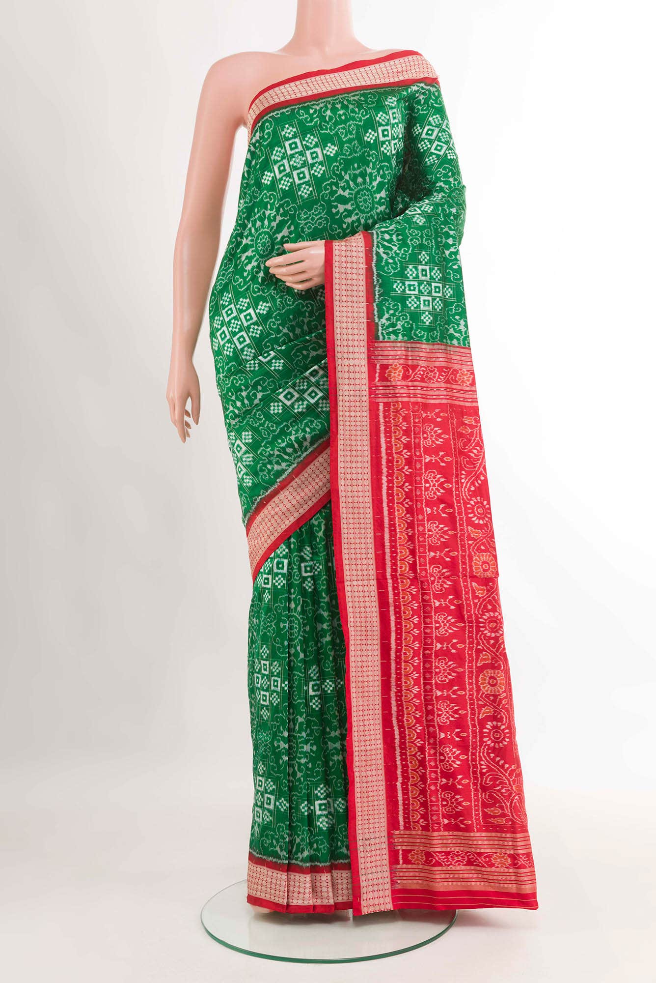 Green Orissa Silk Saree