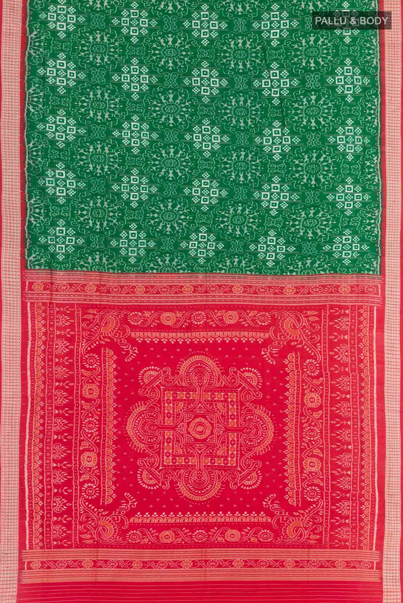 Green Orissa Silk Saree