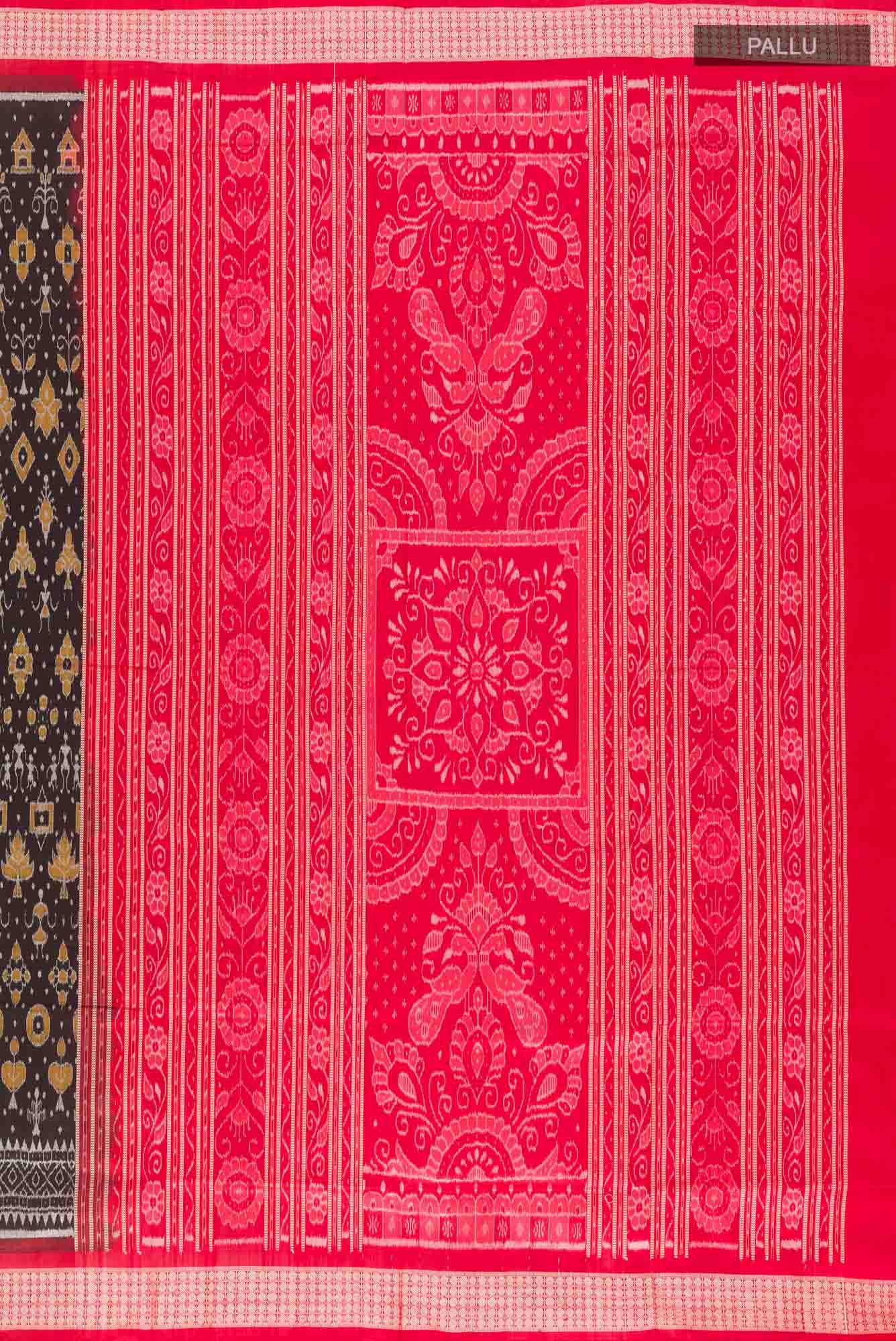 Black Orissa Silk Saree