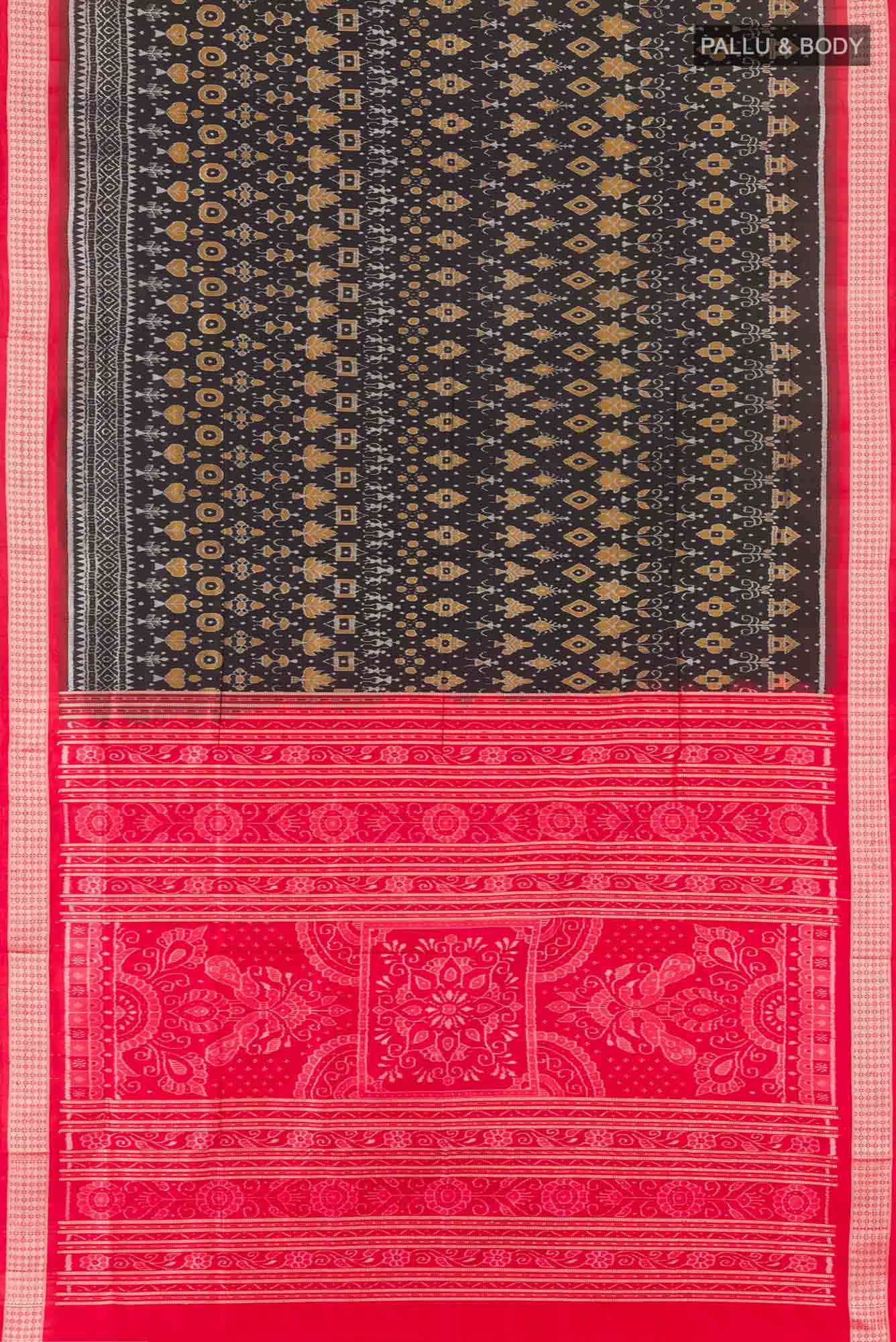 Black Orissa Silk Saree