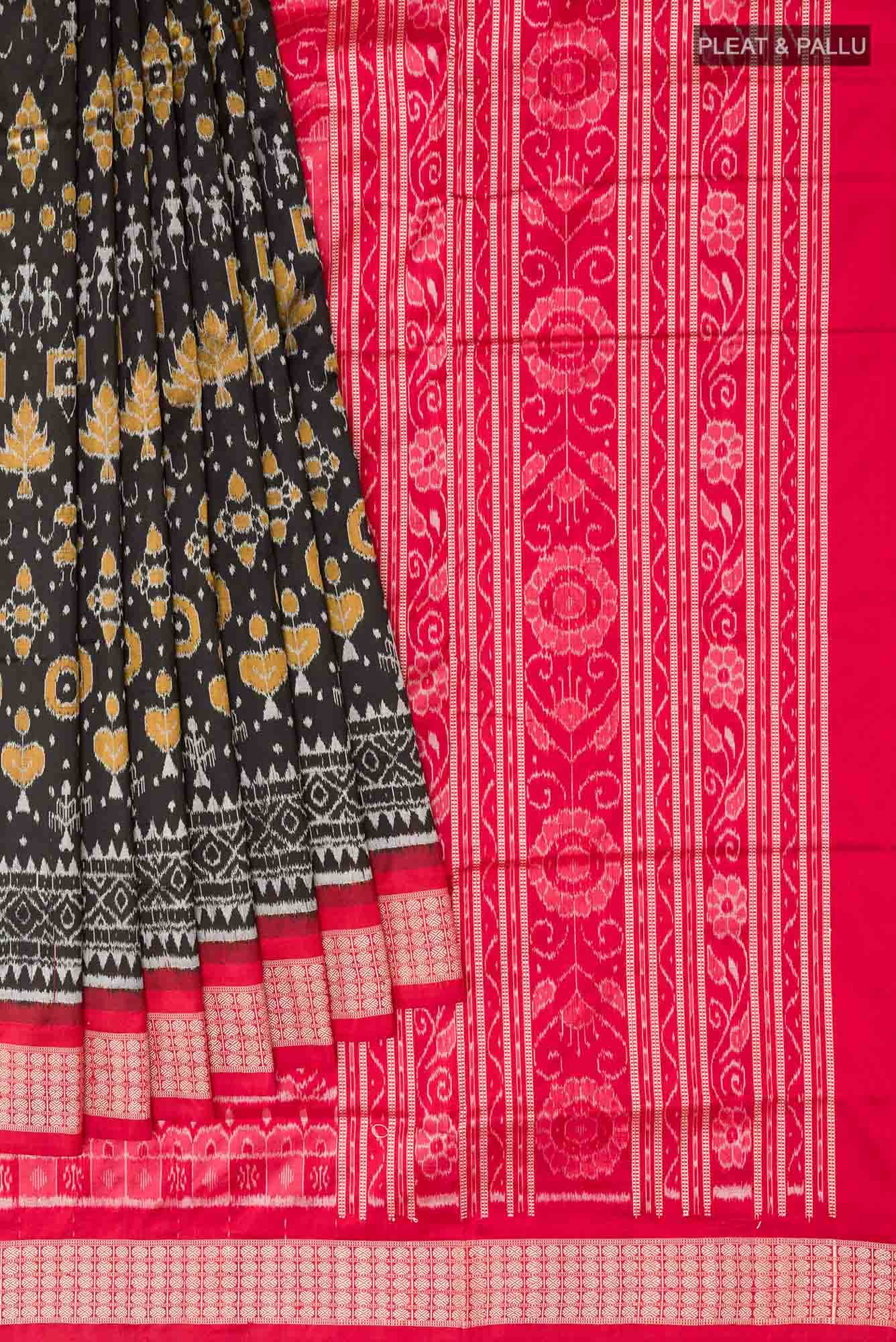 Black Orissa Silk Saree