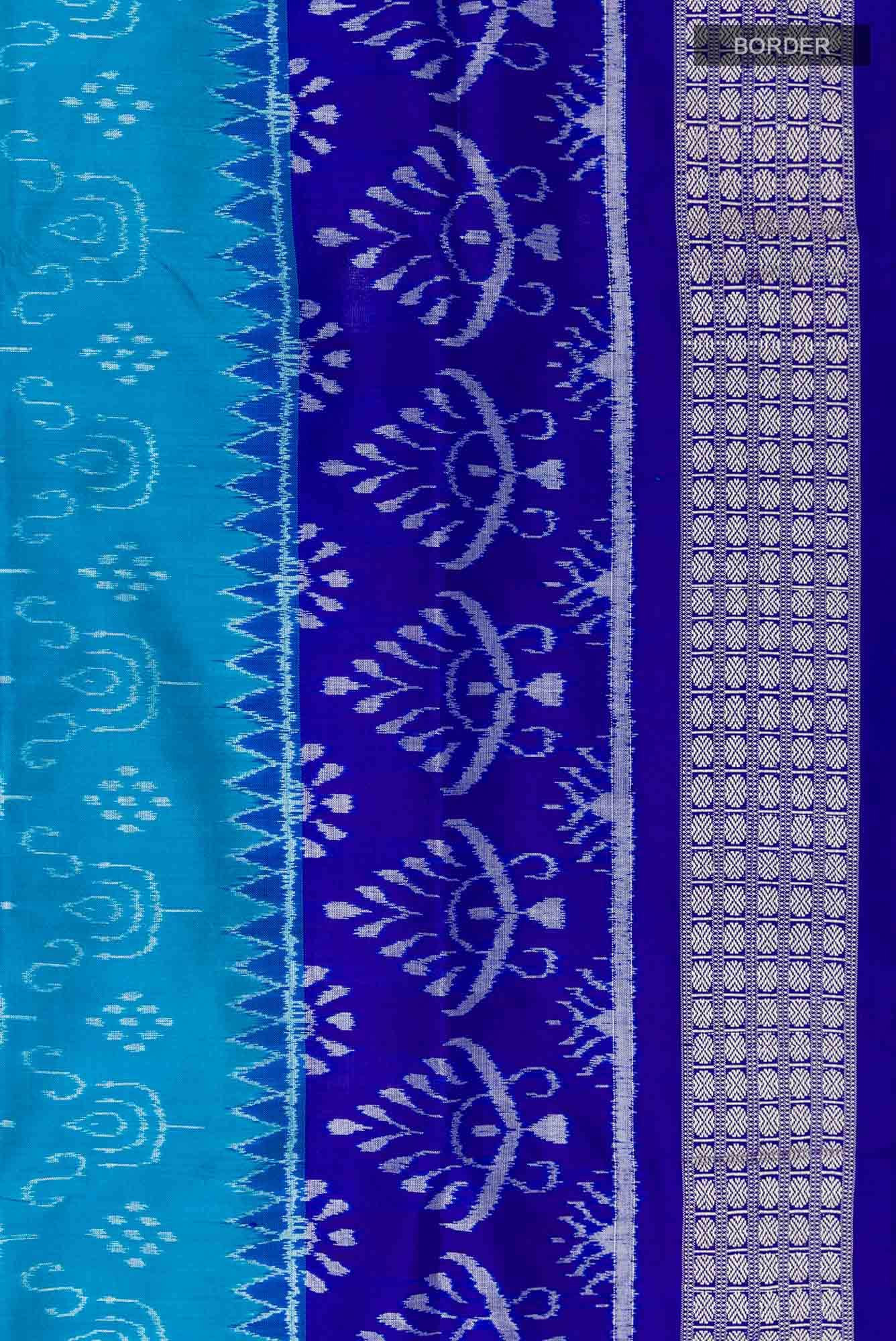 Blue Orissa Silk Saree