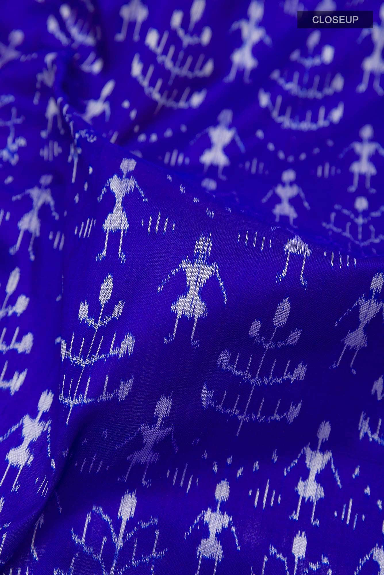 Dark Blue Orissa Silk Saree
