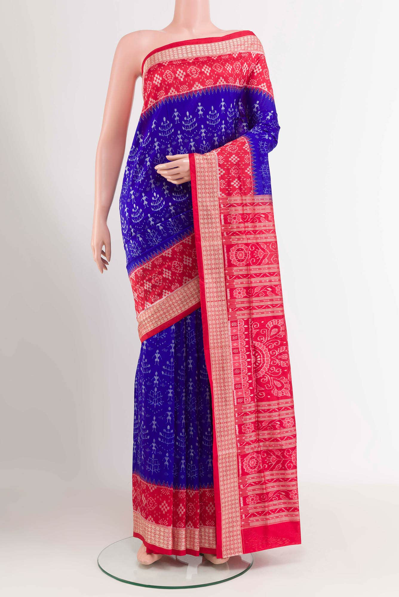 Dark Blue Orissa Silk Saree