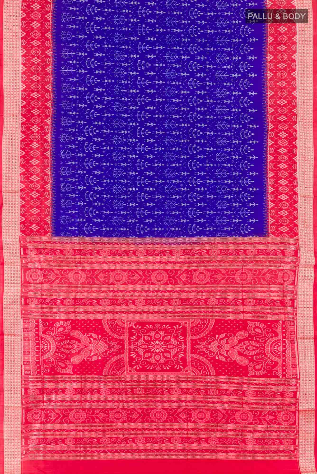 Dark Blue Orissa Silk Saree