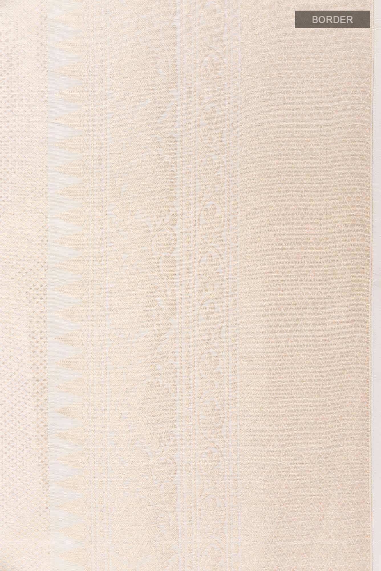White Kanchipuram Silk Saree