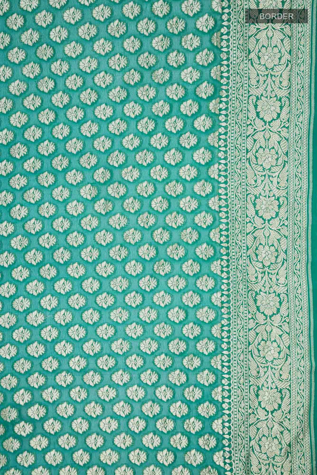 Green Banarasi Georgette Saree