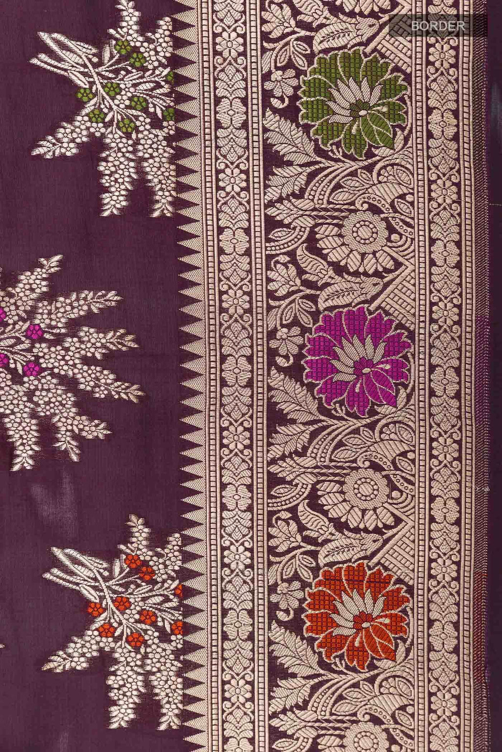 Purple Banarasi Silk Saree