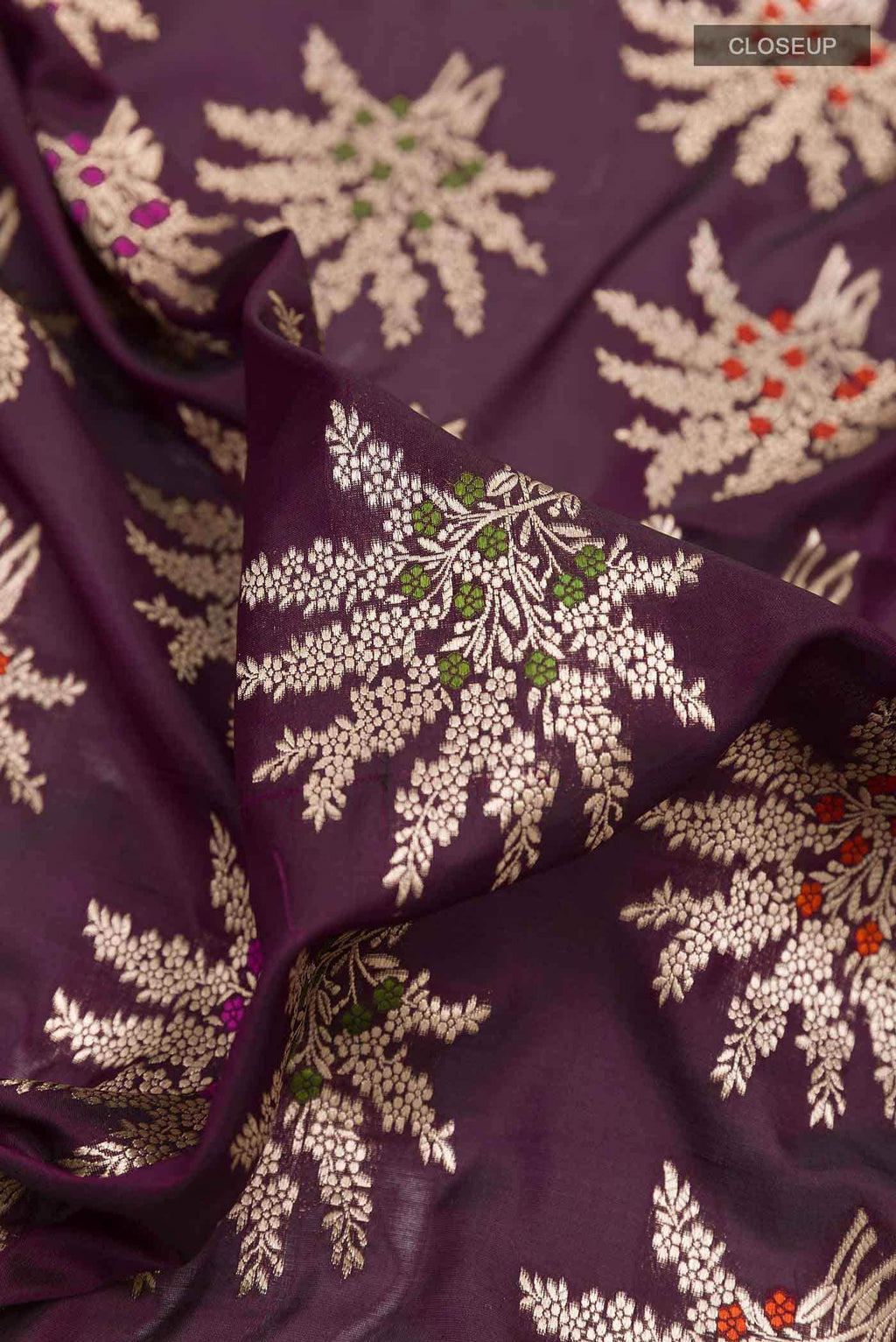 Purple Banarasi Silk Saree