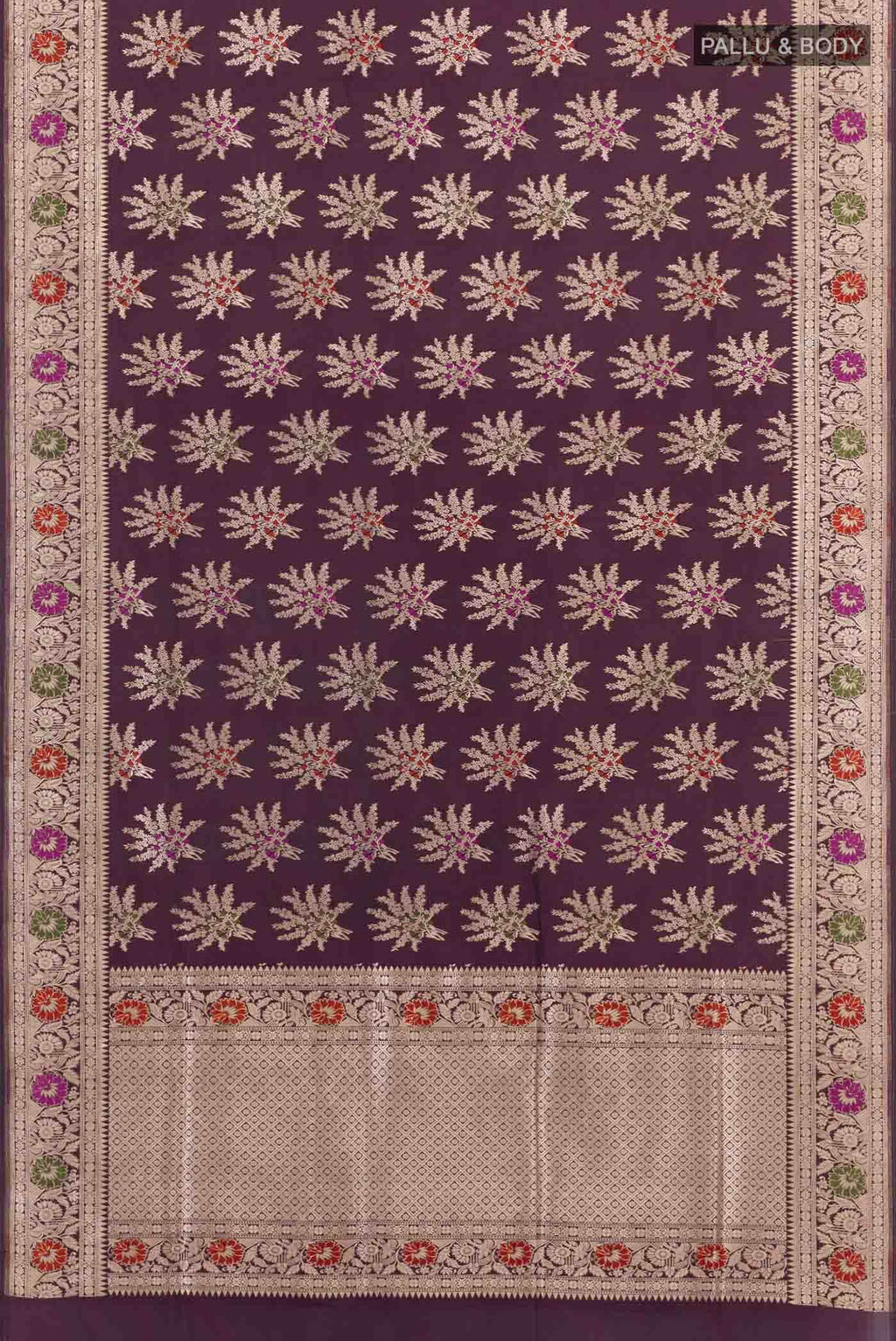 Purple Banarasi Silk Saree