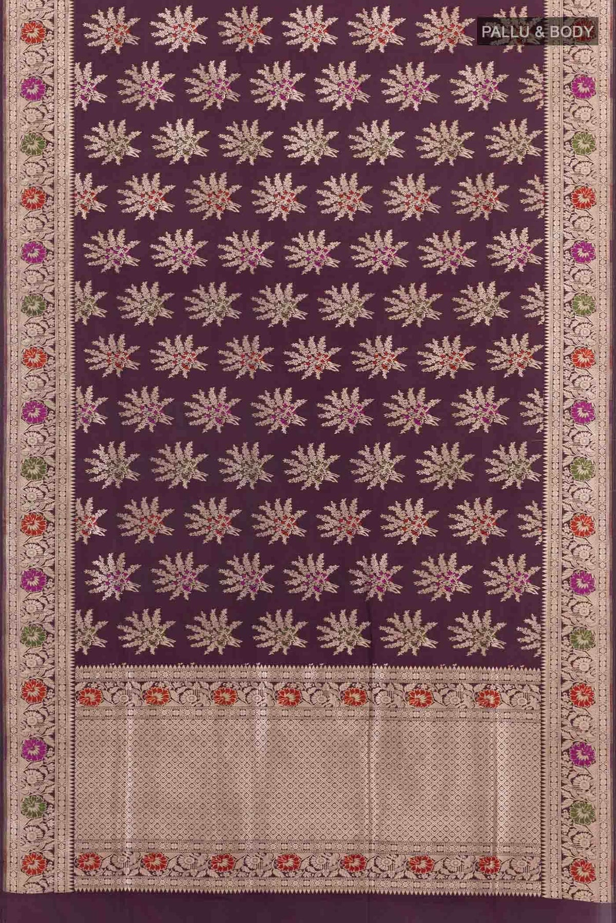 Purple Banarasi Silk Saree