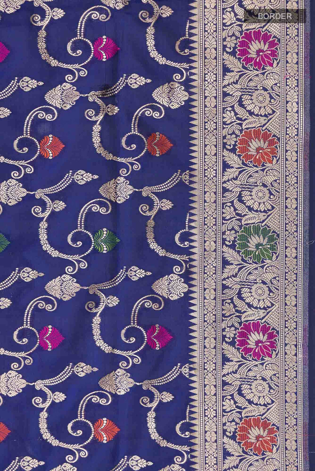 Blue Banarasi Silk Saree