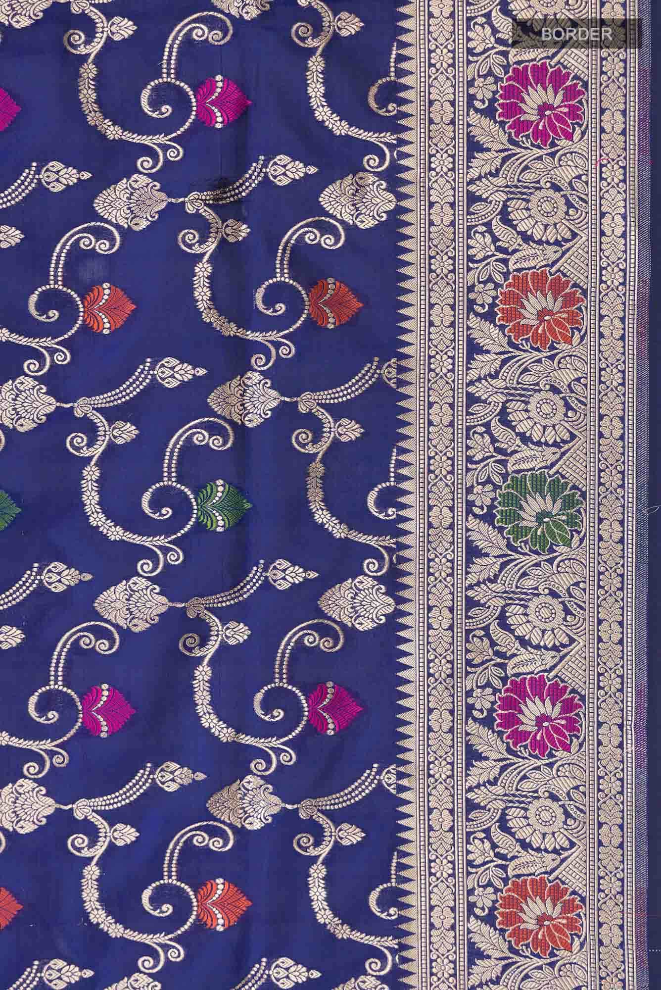 Blue Banarasi Silk Saree