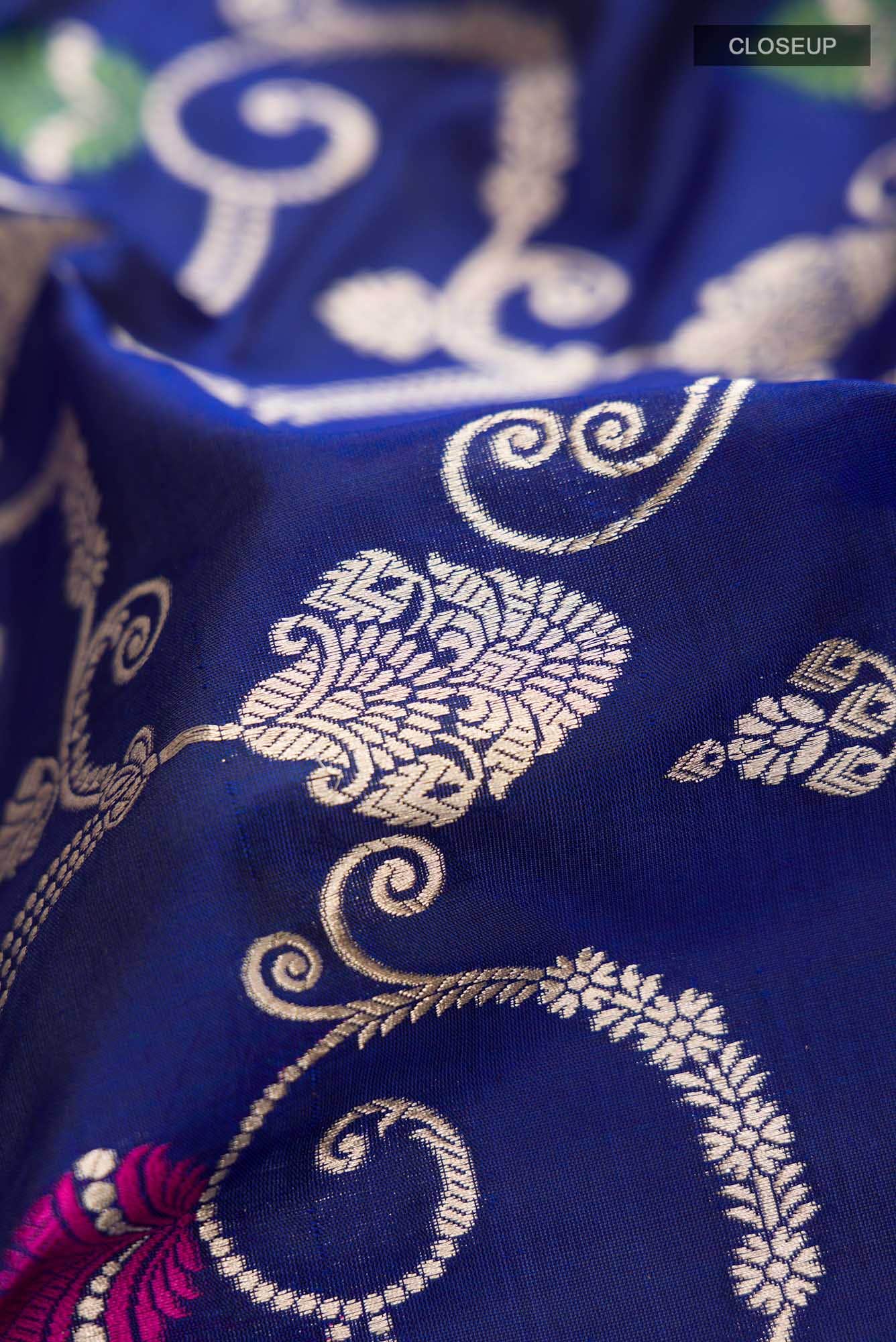 Blue Banarasi Silk Saree
