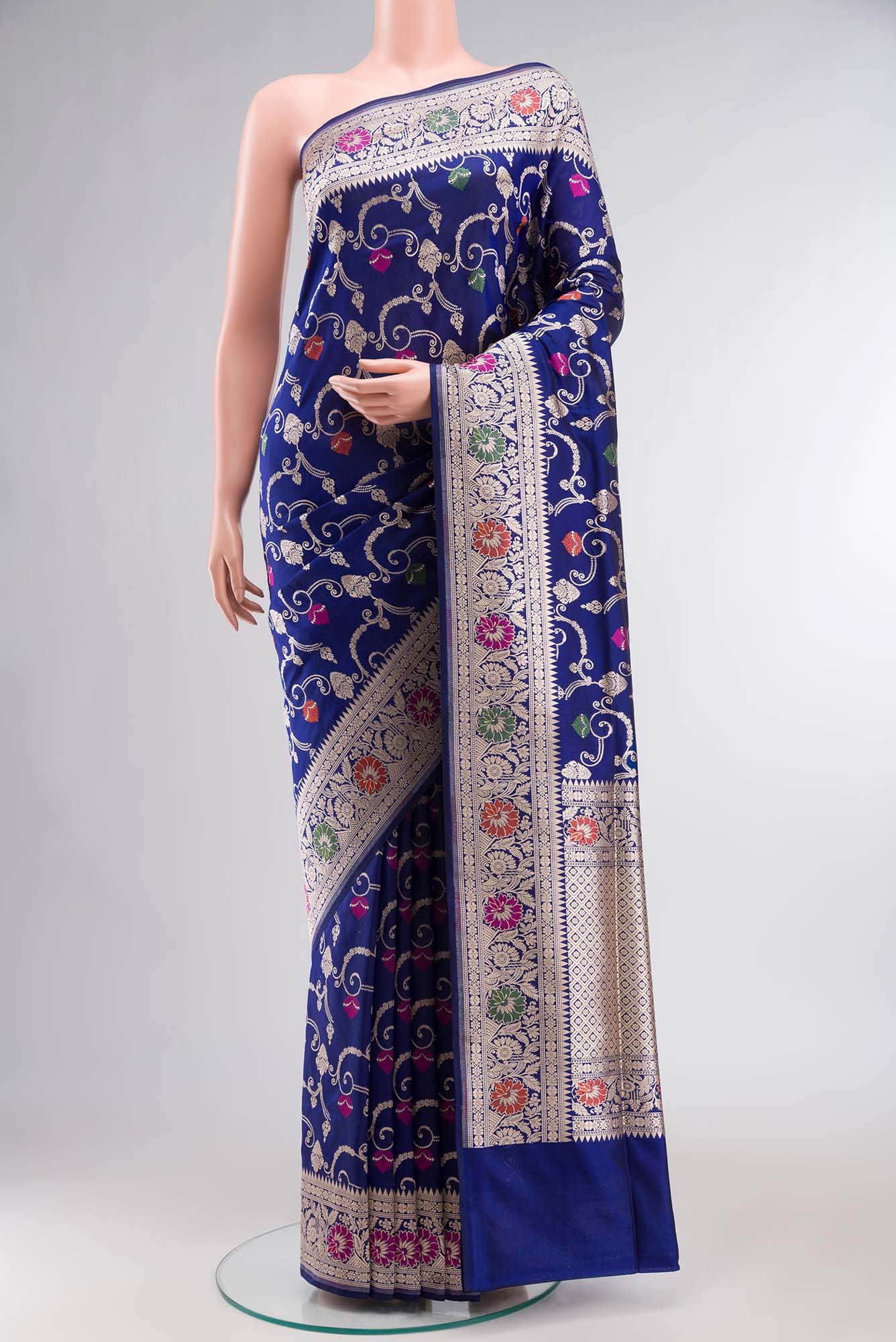 Blue Banarasi Silk Saree