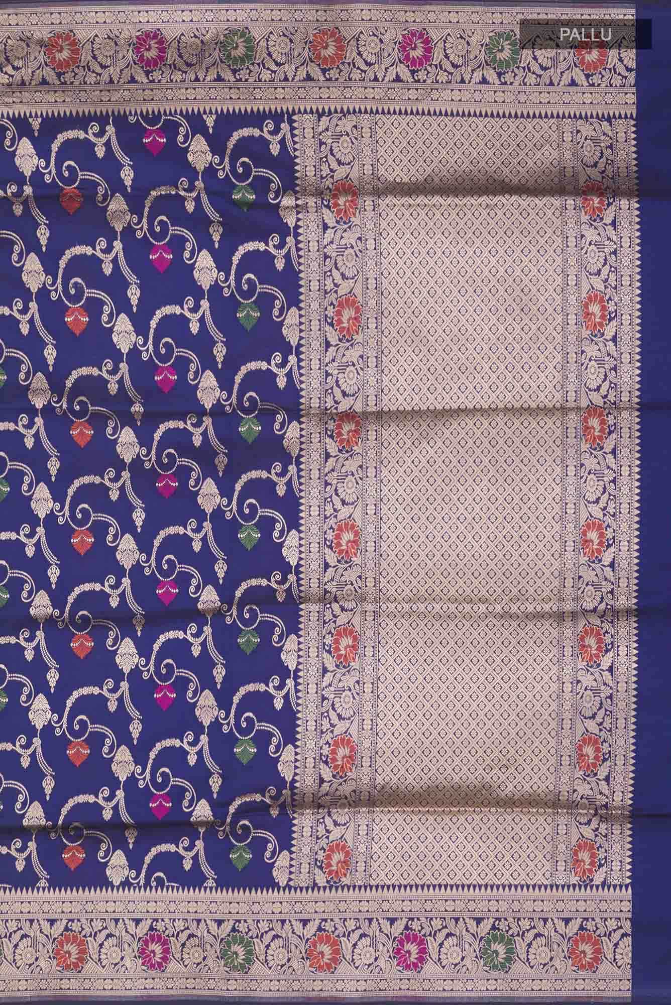 Blue Banarasi Silk Saree